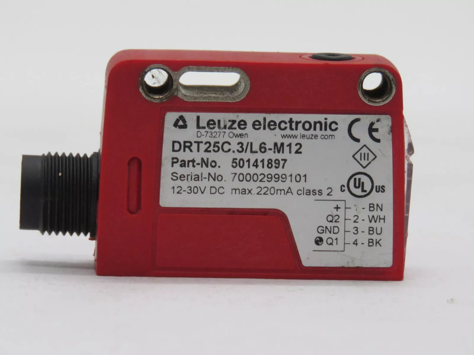 Leuze 50141897 DRT25C.3/L6-M12 Dynamic Reference Diffuse Sensor