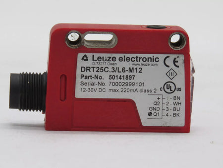 Leuze 50141897 DRT25C.3/L6-M12 Dynamic Reference Diffuse Sensor
