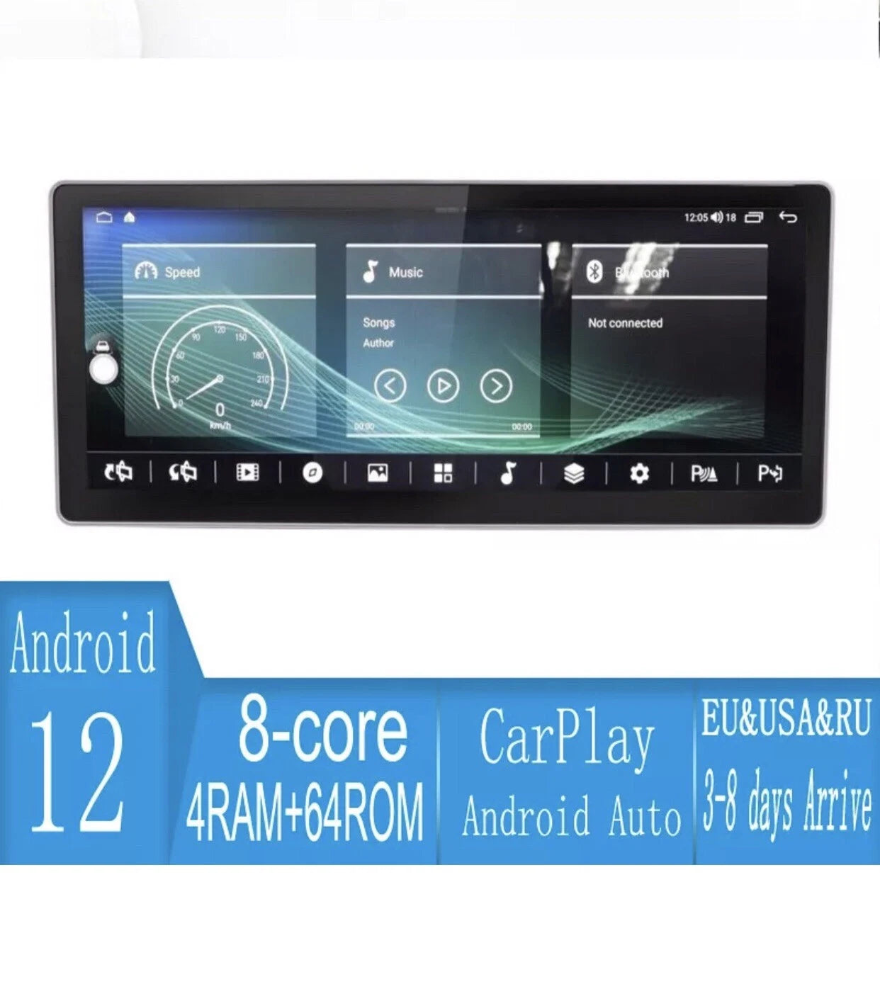 12.3" Android Navigation Car GPS Stereo Radio Wifi For Land Rover Range Rover