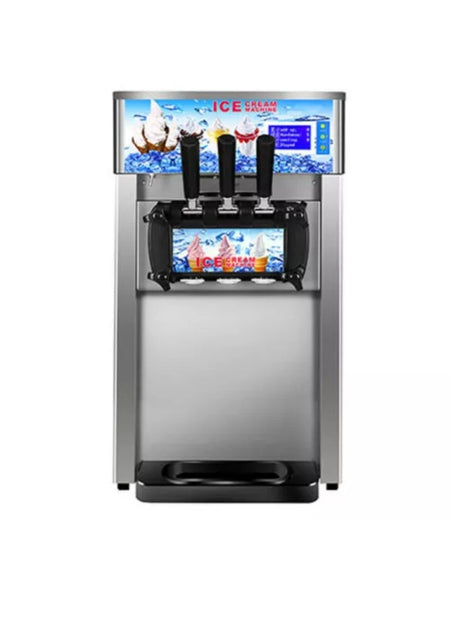 Commercial Soft Ice Cream 3 Flavor Steel Frozen Yogurt Cone Maker Machine