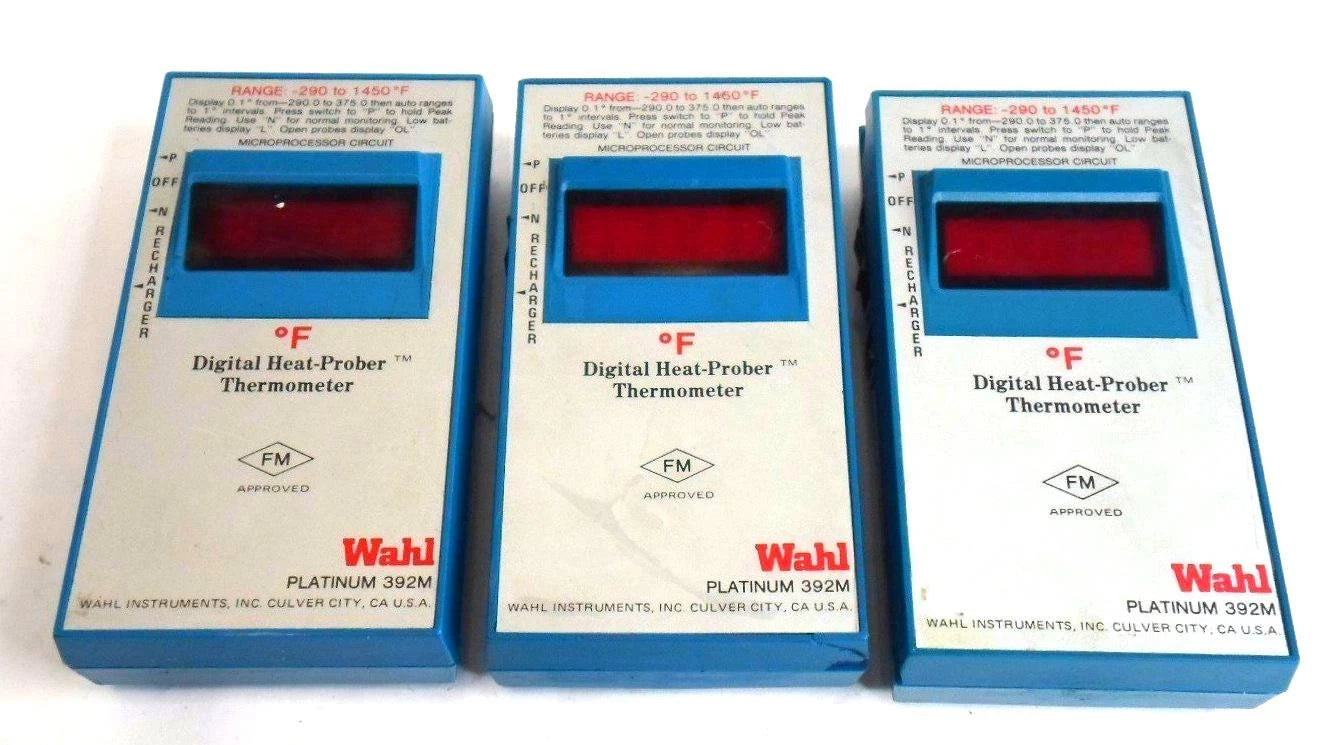 Lot of 3 Wahl 392M Platinum Thermometer