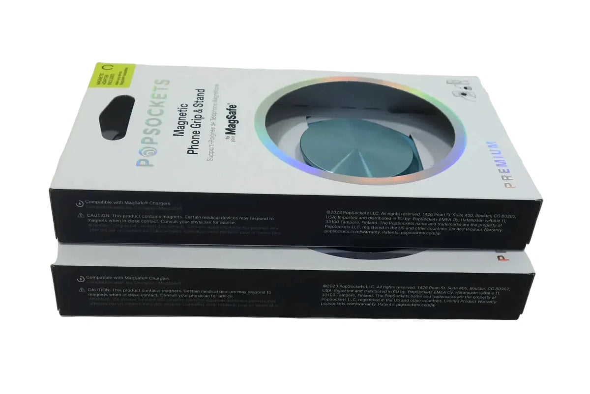 Lot of 2 POPSOCKETS Popgrip Magnetic Phone Grip & Stand MagSafe Blue