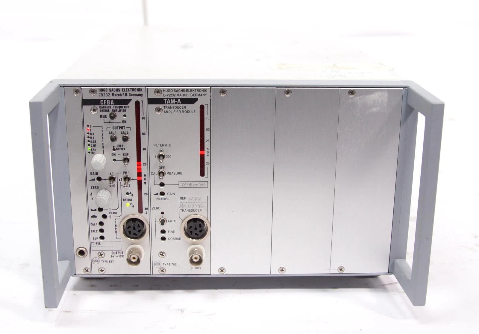 Harvard Apparatus Hugo Sachs Plugsys Basic System Case with CFBA TAM-A Modules