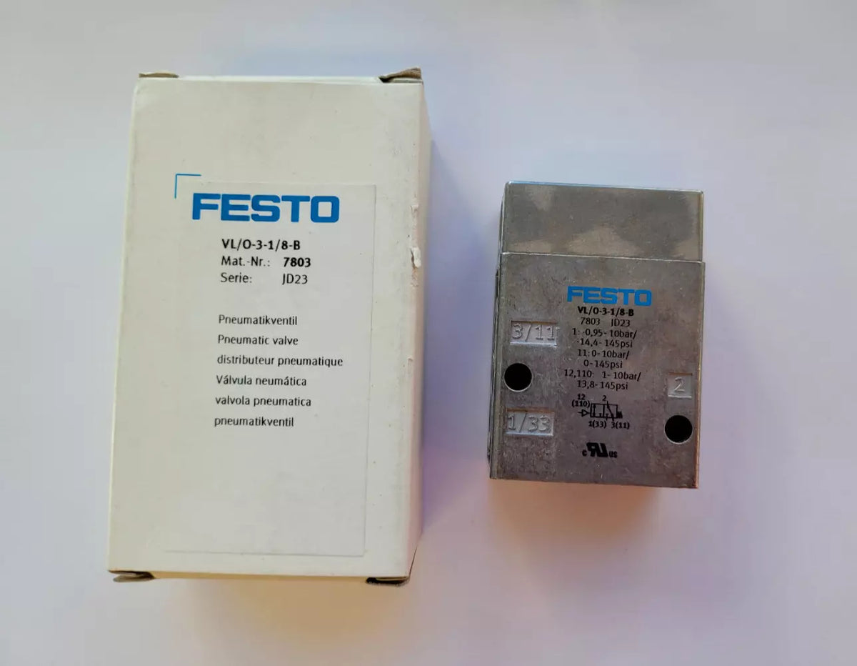 Festo VL/O-3-1/8-B 7803 Solenoid Valve - 1PC New
