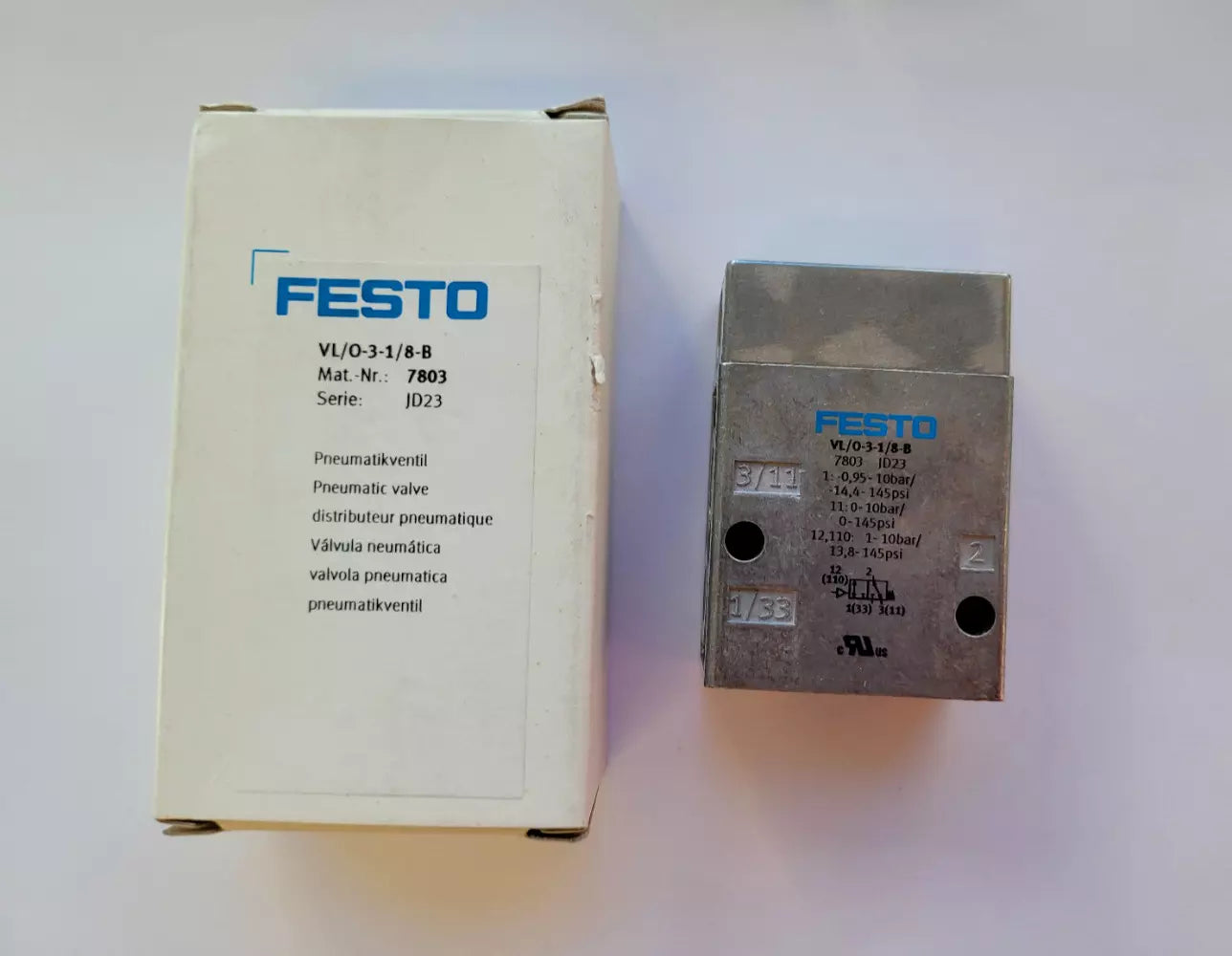 Festo VL/O-3-1/8-B 7803 Solenoid Valve - 1PC New