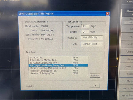 Agilent E5071C 008/010/240/UNQ 9kHz-4.5GHz Network Analyzer