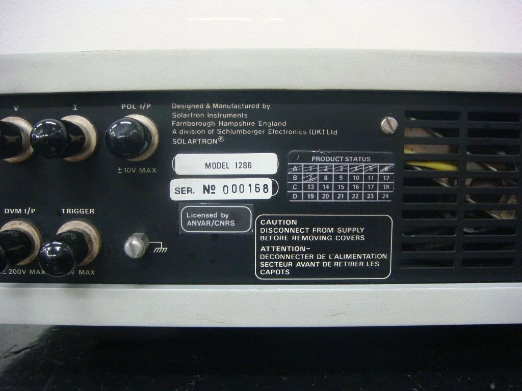 Solartron 1286 DC - 1 MHz Electrochemical Interface
