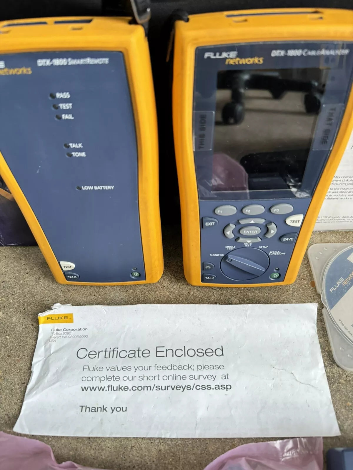 Fluke Networks DTX-1800 Cat6 Cat6a Cable Tester Analyzer Kit