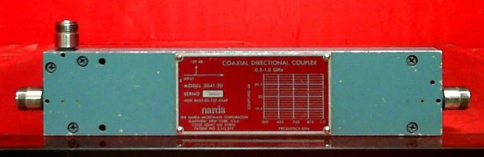 Narda 3041-20 Coaxial Directional Coupler, 0.5 to 1.0 GHz, 20 dB