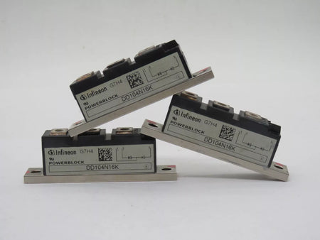 Set of 3 Infineon DD104N16K Diode Module 1 Pair Series 1.6KV 104A