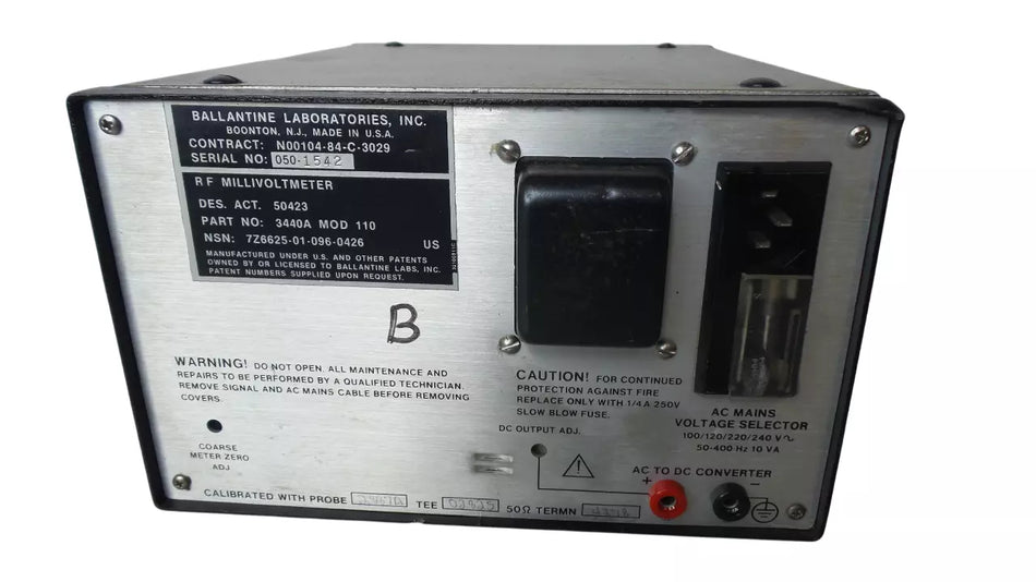 BALLANTINE 3440A RF Millivoltmeter - High Precision Voltage Measurement Tool