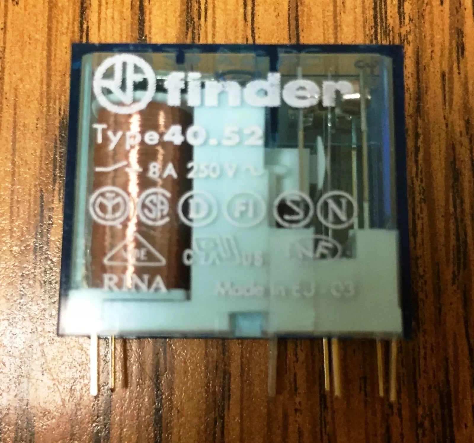 Finder Type 40-52 Power Relay 250VAC 8A PCB 24V DC