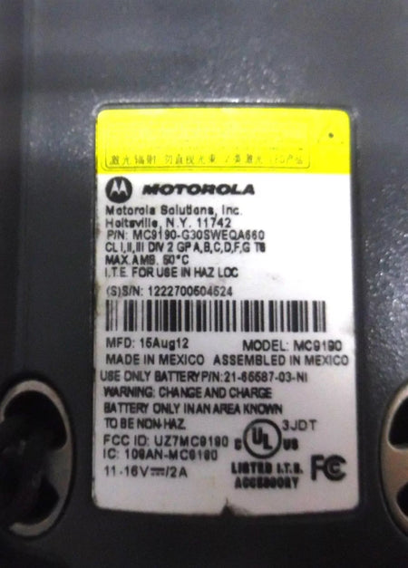Motorola MC9190-G30SWEQA660 Wireless Barcode Scanner