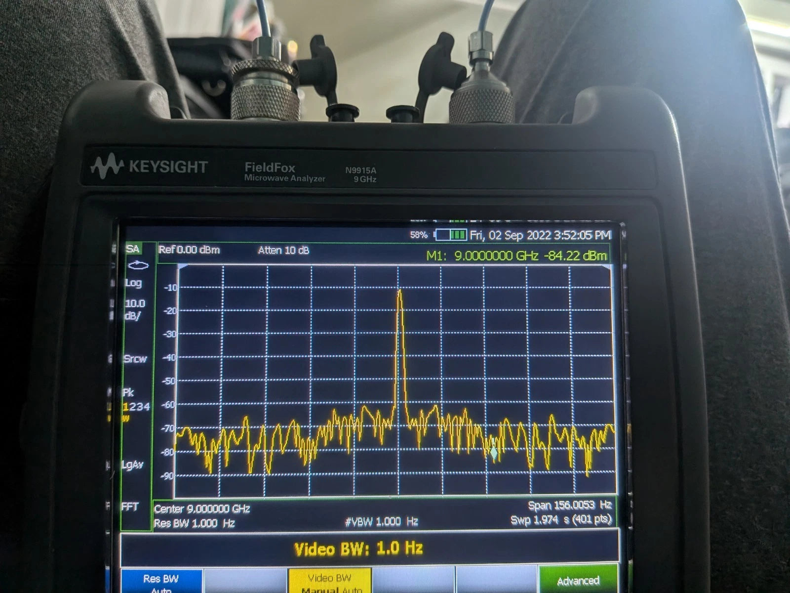 Keysight Agilent VNA Vector Network Spectrum Analyzer Fieldfox N9915A Cald 9 Ghz