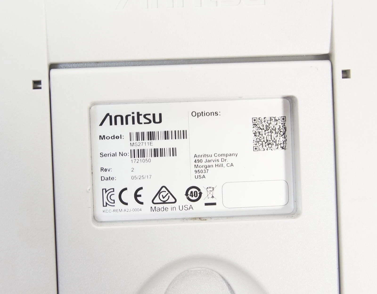 Anritsu MS2711E 100 kHz to 3 GHz Handheld Spectrum Analyzer