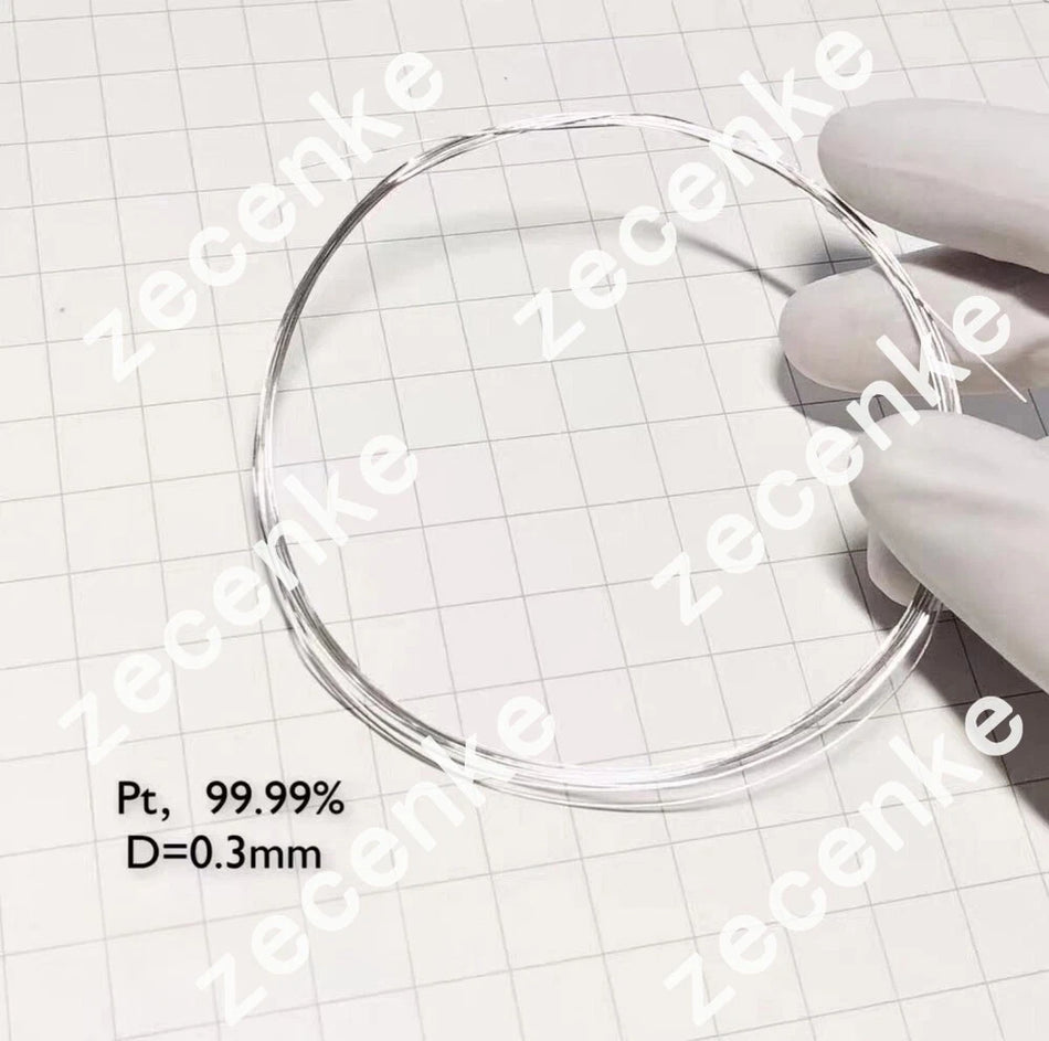 99.99% Platinum Metal Wire 0.3mm Diameter 100mm Length