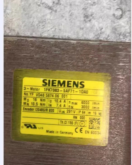 Siemens 1FK7083-5AF71-1DA0 Servo Motor