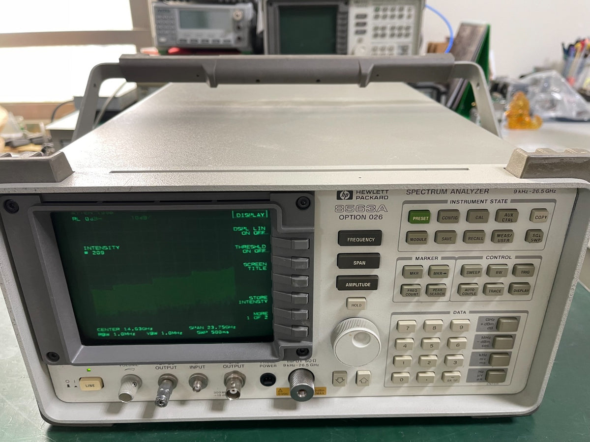 HP Agilent 8563A spectrum analyzer 9KHz to 26.5GHz w/ 85620A_01172 , Calibrated