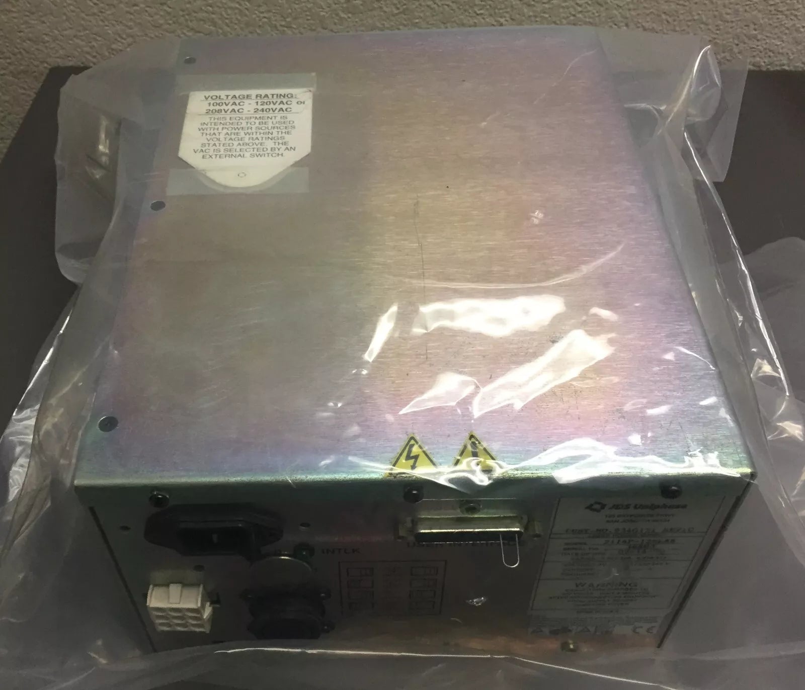 JDS Uniphase 2214-20SLMD Argon Laser Head with JDSU 2114P-12SLAB Laser Power Supply