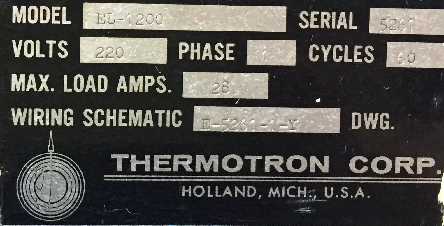 Thermotron EL-1200 Environmental Cycle Test Chamber -77°C to 177°C