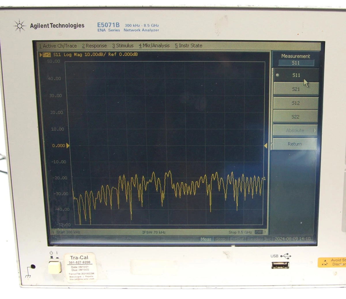 Agilent Keysight E5071B 9kHz - 8.5GHz ENA Network Analyzer OPT 016 214 UNQ