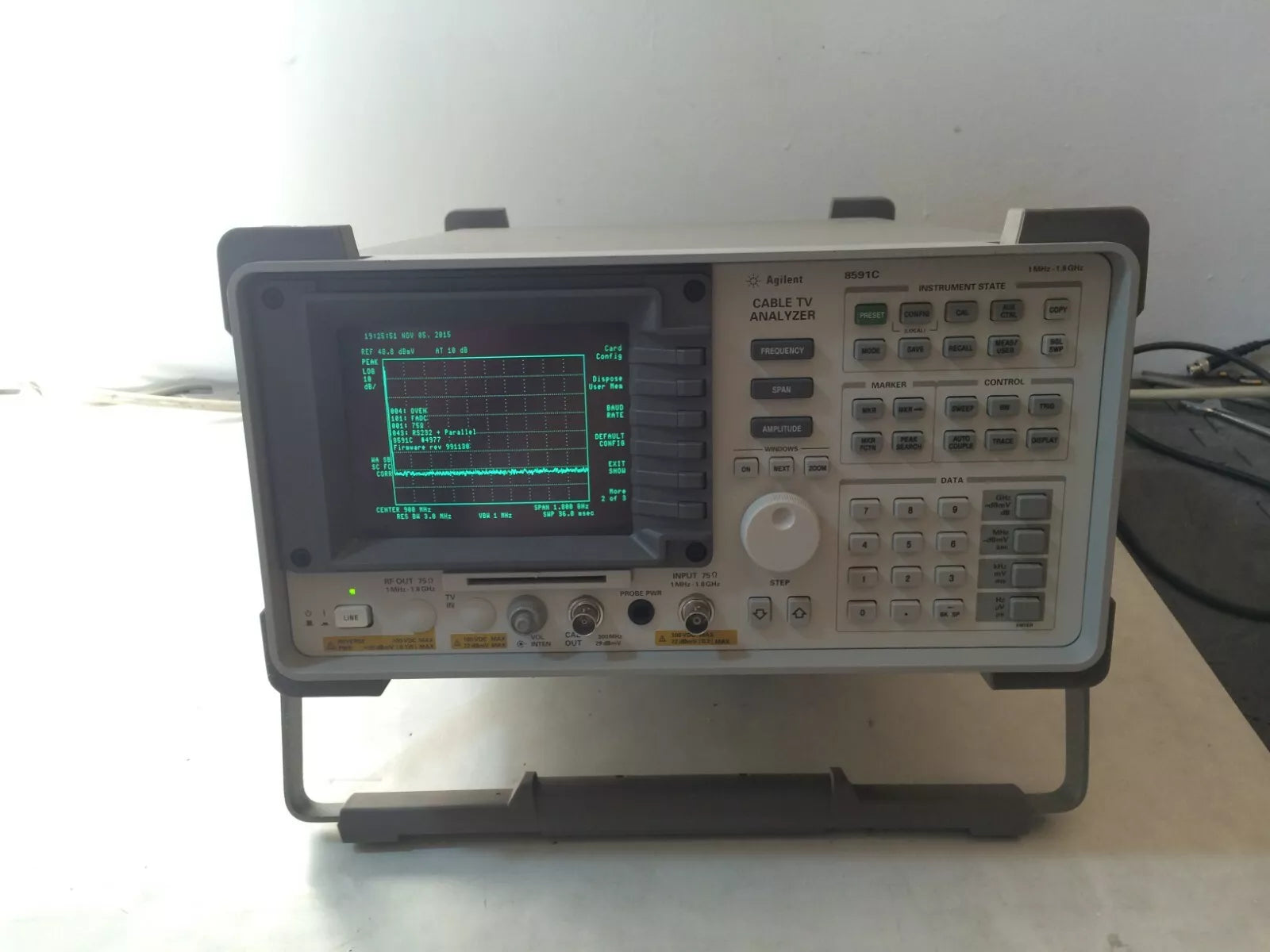 HP Agilent Keysight 8591C Cable TV Analyzer 1.8 GHz Opt 4, 101, 105, 102, 43