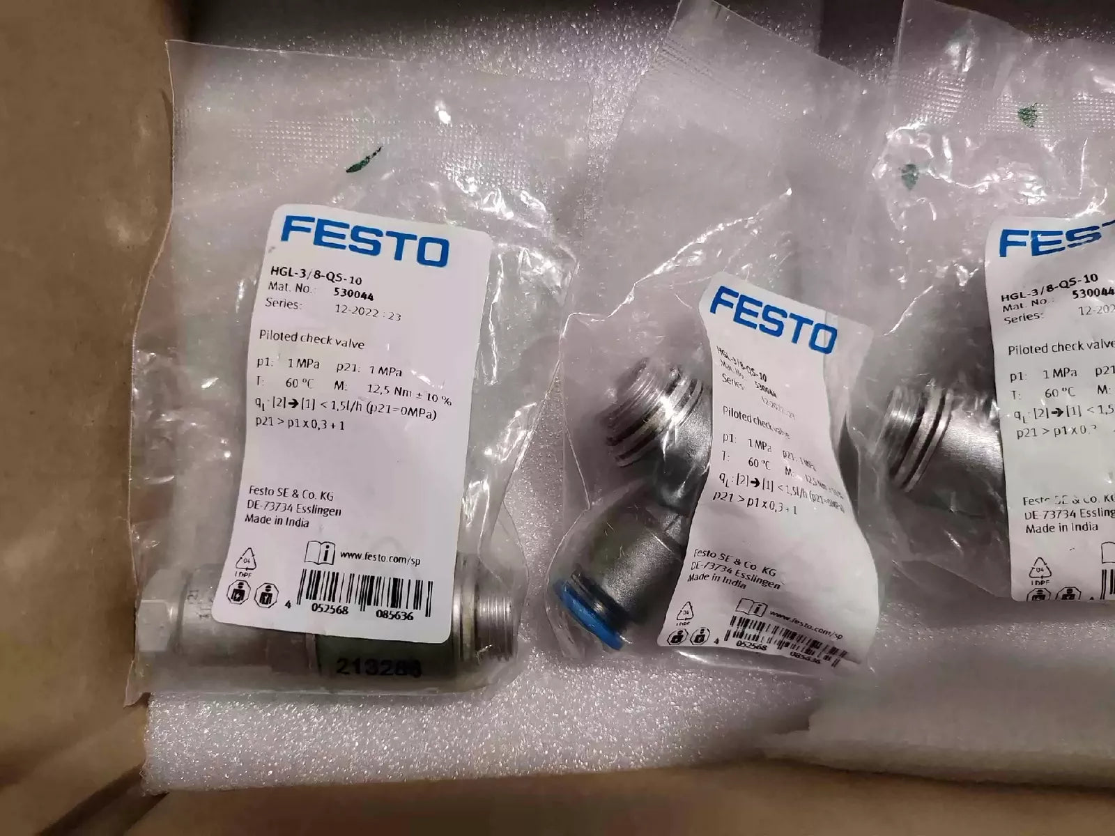 Festo HGL-3/8-QS-10 530044 Throttle Valve