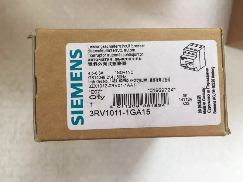 SIEMENS 3RV1011-1GA15 Circuit Breaker for Industrial Use