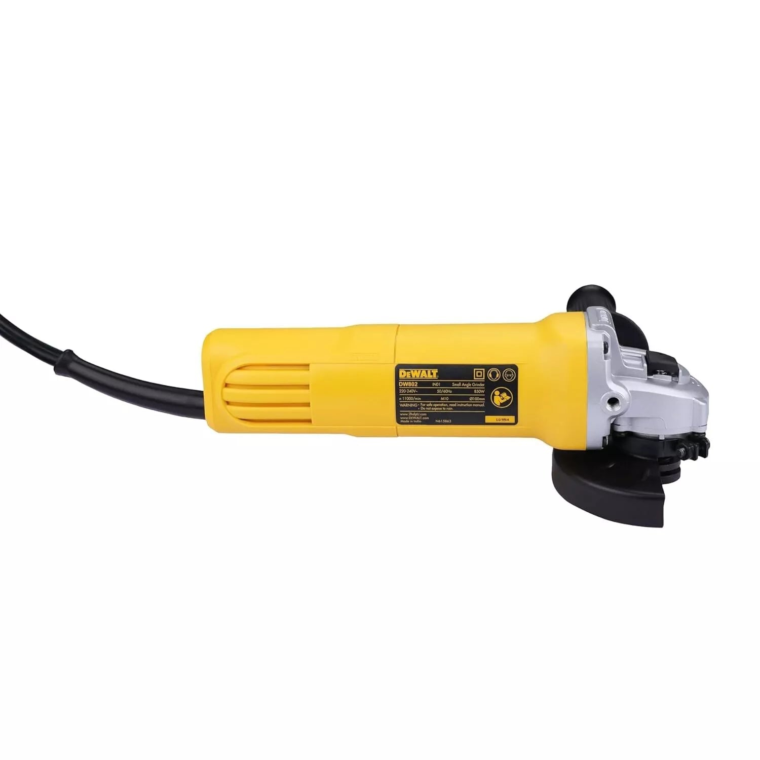 DEWALT DW802-IN 850W 4 (100mm) Heavy Duty Angle Grinder with Spindle 240V