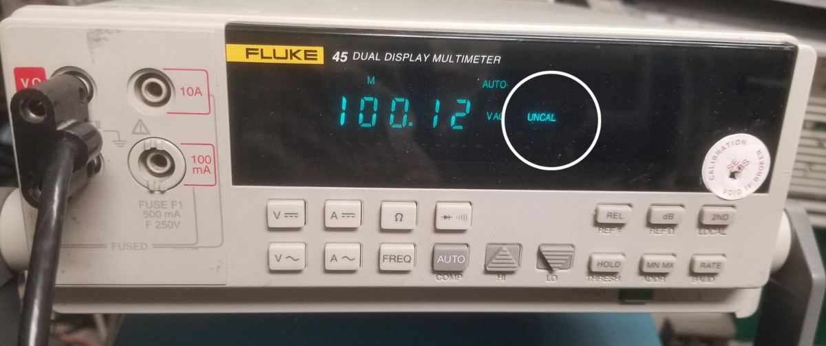 Fluke 45 DMM Dual Display 4.5 Digit True RMS RS-232