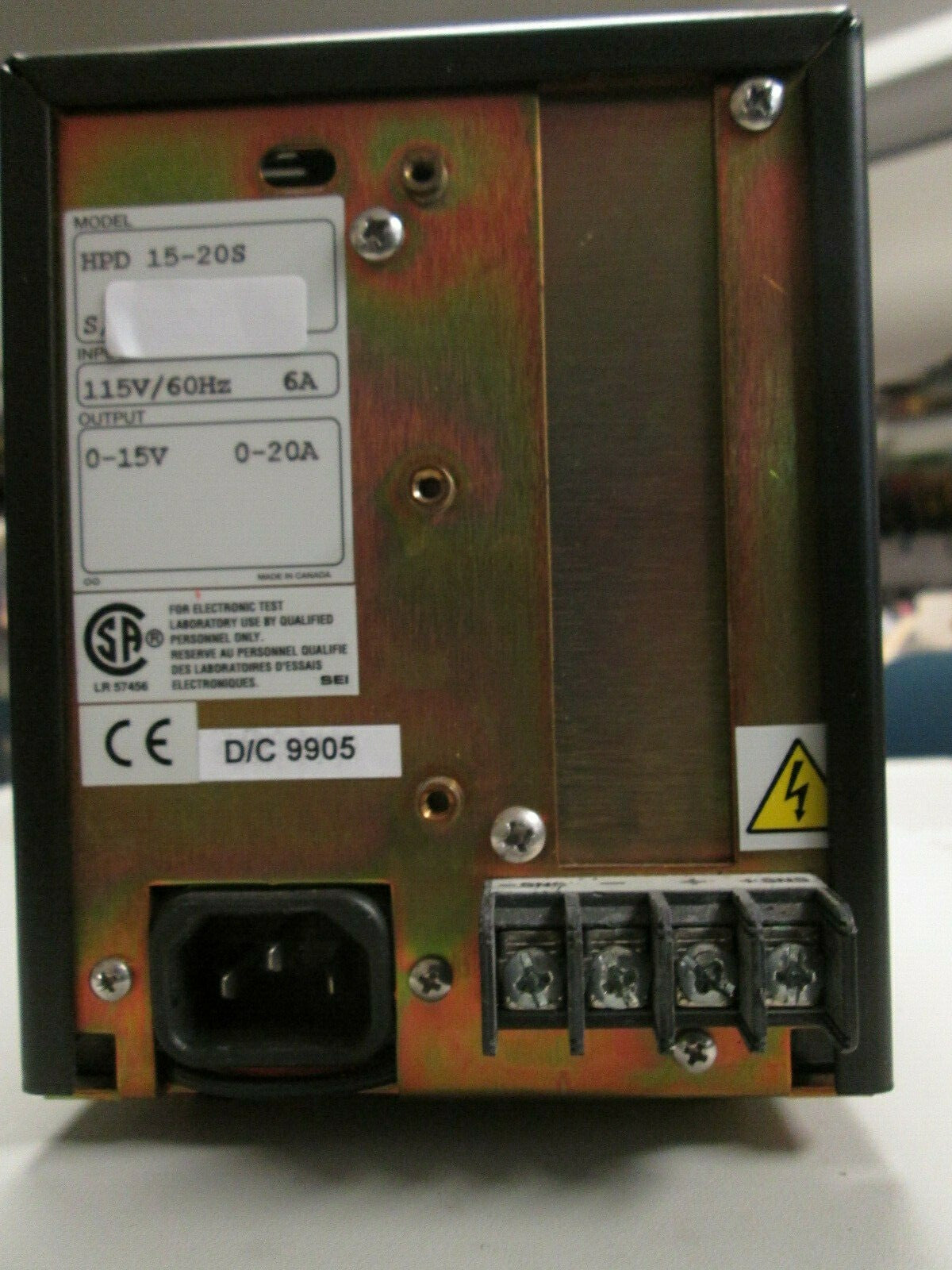 Sorensen HPD 15-20 Lab DC Power Supply by Ametek