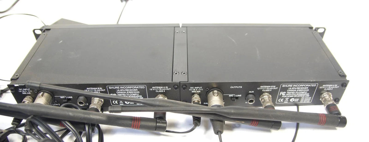 Set of Shure ULXP4 J1-Band 554-590 MHz Digital Wireless Receivers