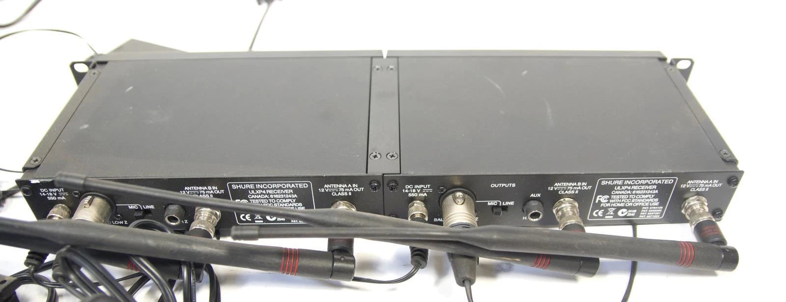 Set of Shure ULXP4 J1-Band 554-590 MHz Digital Wireless Receivers
