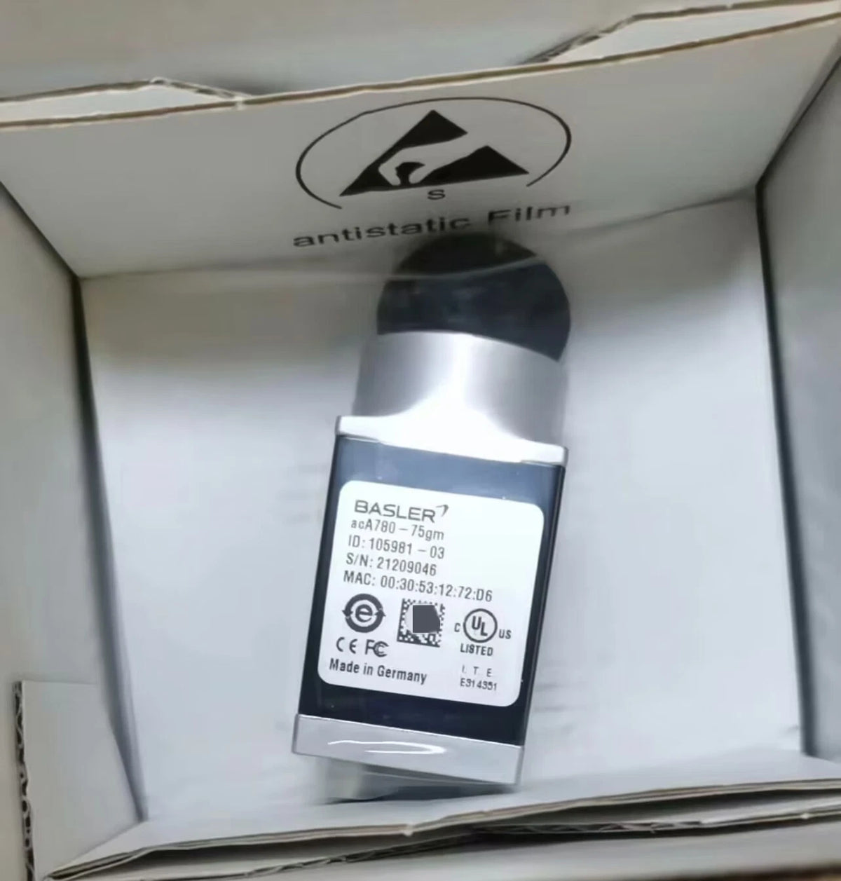 1PCS NEW BASLER ACA780-75GM Industrial Camera Fast Delivery FedEx or DHL