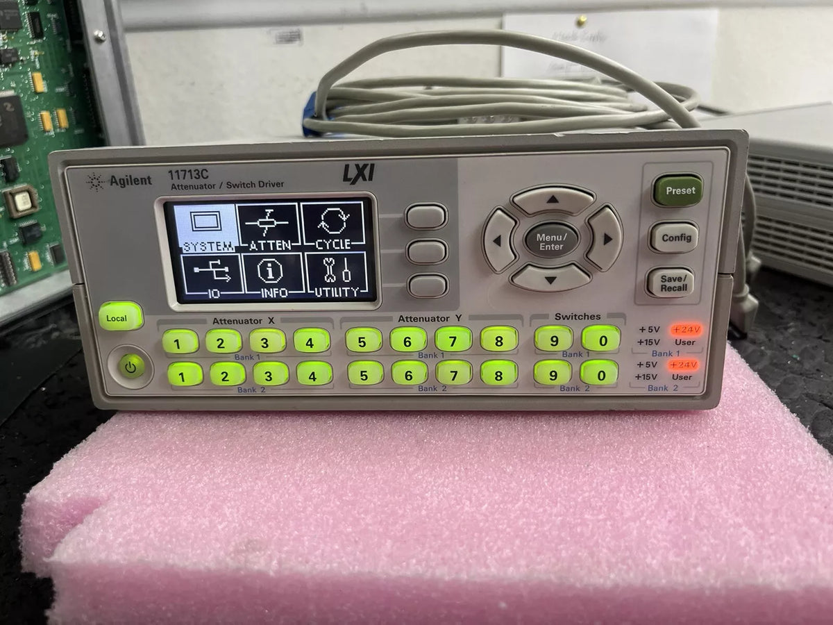 Agilent LXI 11713C Attenuator / Switch Driver +5, +15, +24V 2 Banks