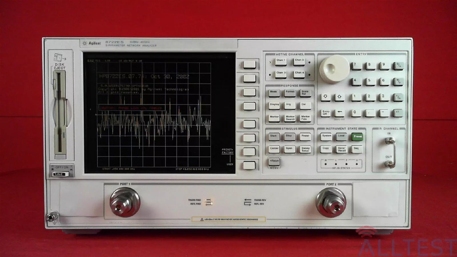 Agilent Keysight 8722ES 10 US39175790 Vector Network Analyzer