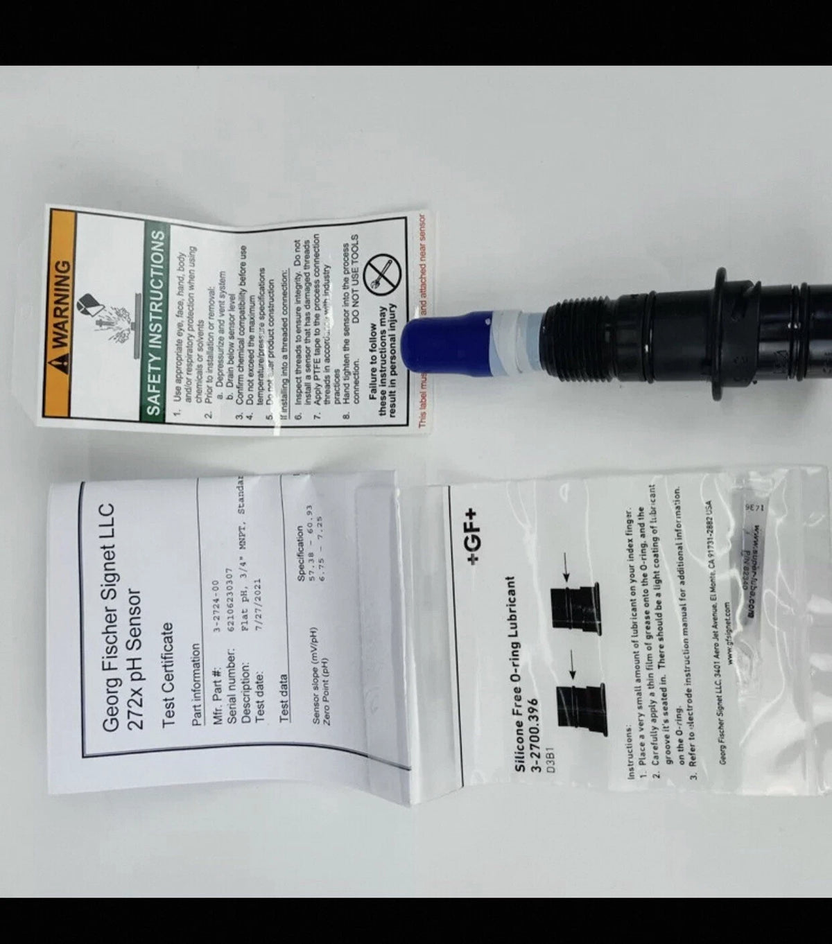 NEW GF 3-2726-HF-10 PH/ORP Electrode Sensor Probe  FedEx or DHL or UPS