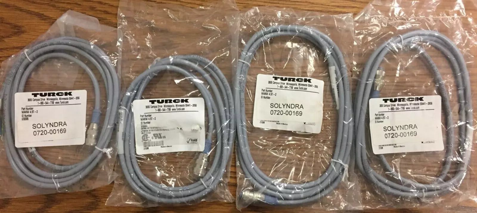 Turck WAKW 4.5T-2, U3205 Cordset M12 Female Straight 5-Wire 2M PVC Grey
