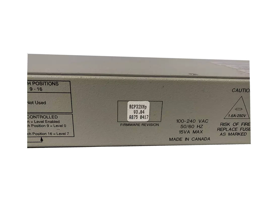 Leitch 1RU Remote 8x8 Programmable Push Button Panel