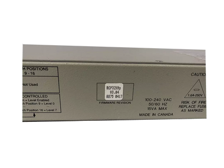 Leitch 1RU Remote 8x8 Programmable Push Button Panel