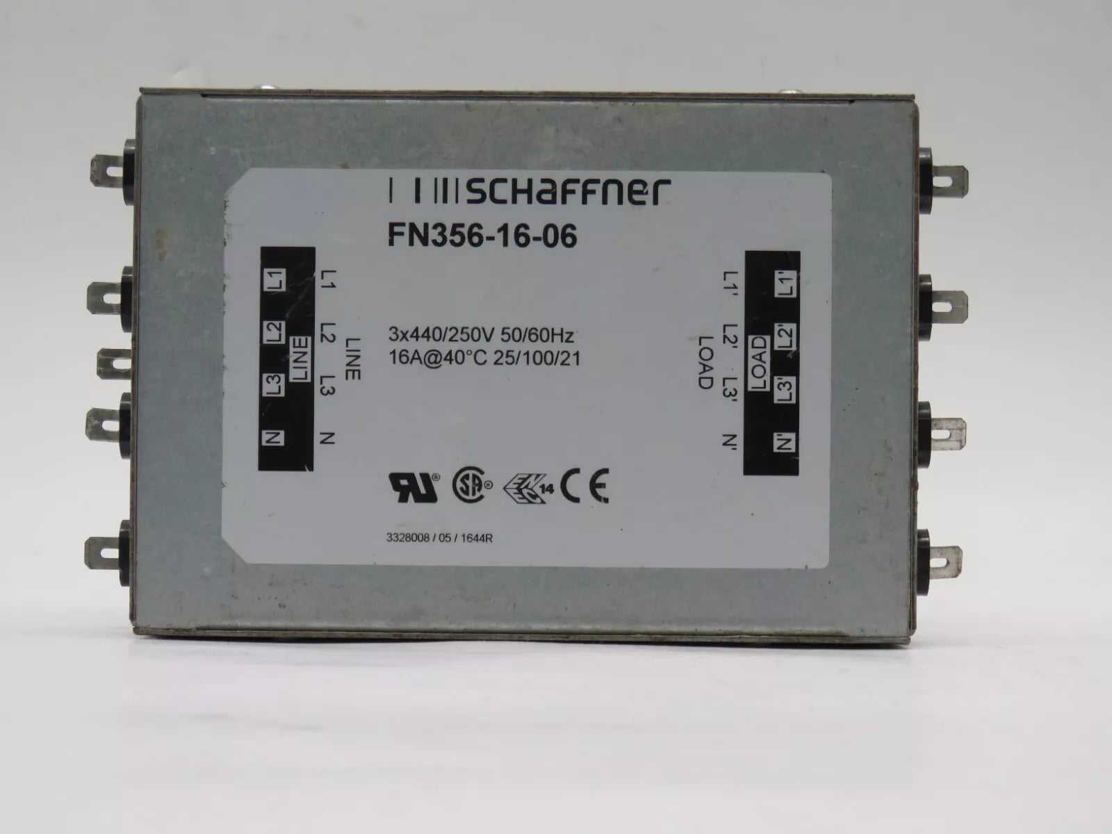 Schaffner FN356-16-06 Noise Filter 16A 3 Phase Neutral 250V