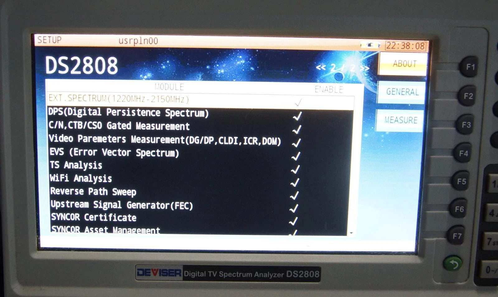 DEVISER DS2808 Cable TV Digital Spectrum Analyzer
