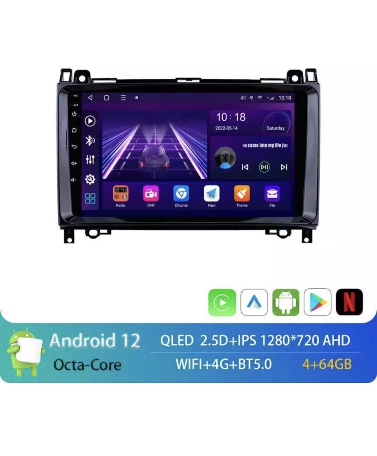 9"4+64 Android 12 Car Stereo Radio for Benz B200 2004~12 W209 W169 GPS NAVI DSP