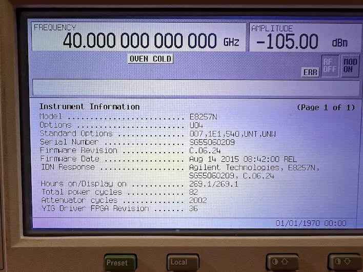 Agilent/Keysight E8257N E8257D PSG Sweep Generator 540 40GHz