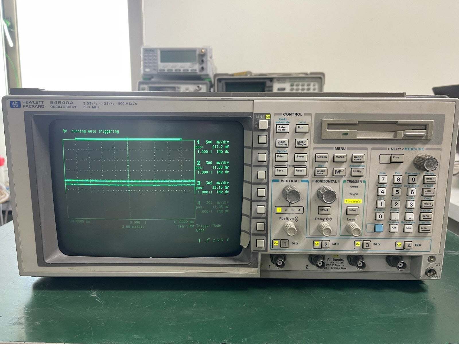 HP Agilent 54540A 500MHz Oscilloscope 2Gs/s - 1Gs/s - 500Ms/s - XG eqpt