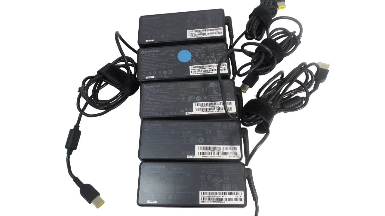 Lot of 5 Lenovo 20 V /4.5A / 90W AC Charger Adapter - Free Shipping.