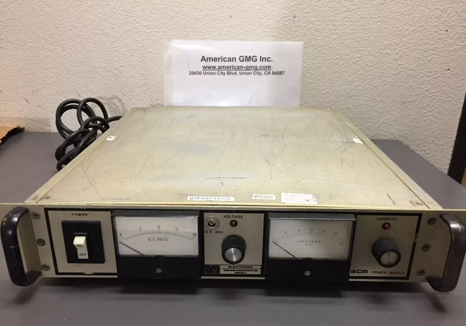 EMI SCR 20-25-0196-OV Variable DC Power Supply
