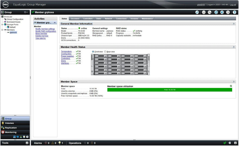 Dell Equallogic PS6100 ISCSI SAN Storage 24x 1TB 7.2K SAS 3.5" Hard Drives