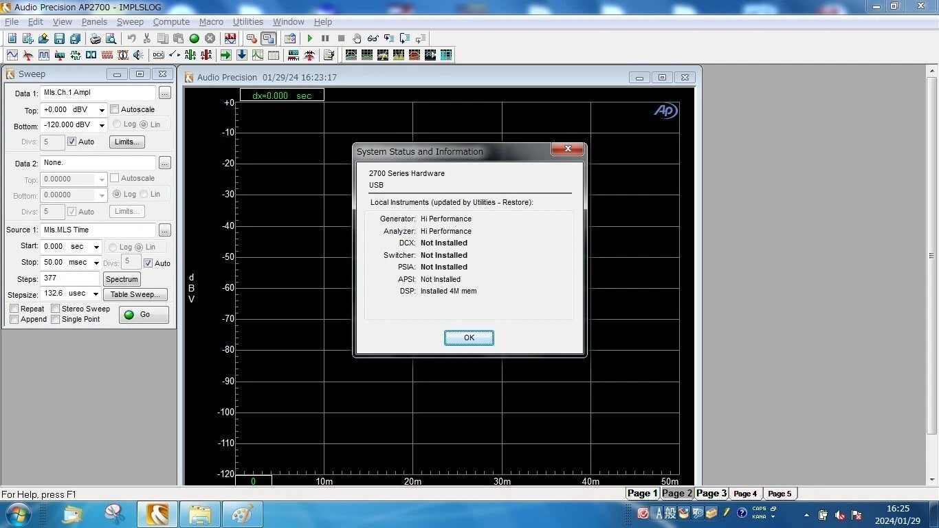 Audio Precision SYS-2712 Audio Analyzer for Professional Sound Testing
