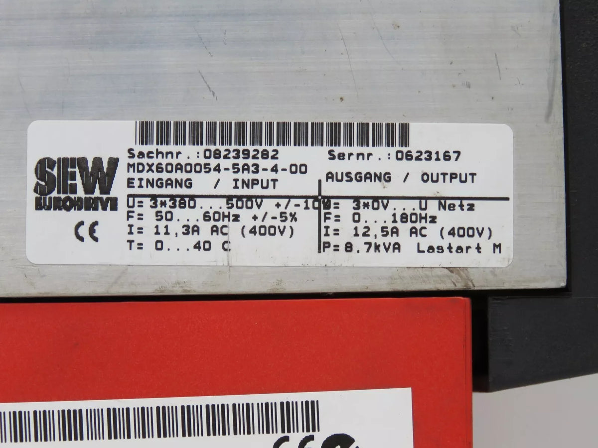 Sew-Euro MC07B0055-5A3-4-00 Frequency Converter Movitrac Inverter Drive
